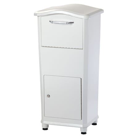 Architectural Mailboxes Elephantrunk Aluminum, Locking, Parcel Drop, 6900W, White, Extra Large Capacity 6900W